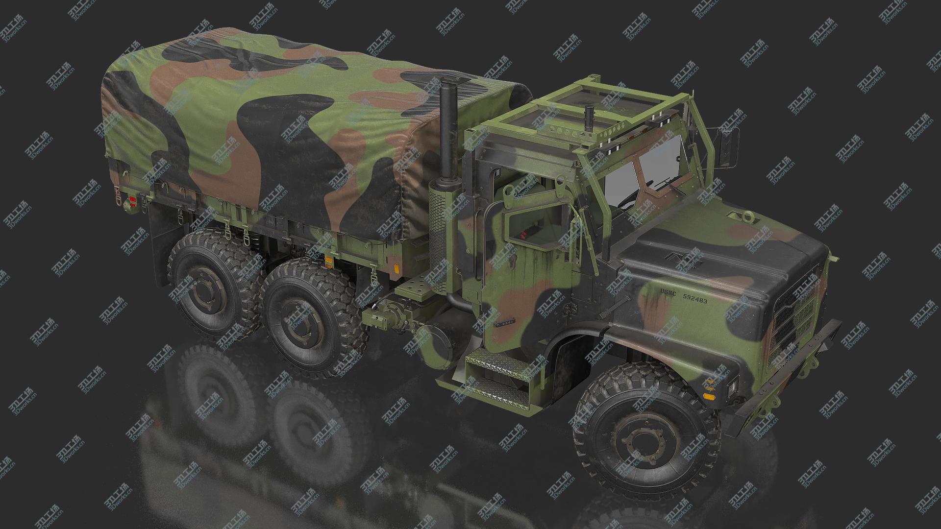 images/goods_img/20210319/3D Medium Tactical Vehicle 6x6 with Tent Dusty Rigged/5.jpg